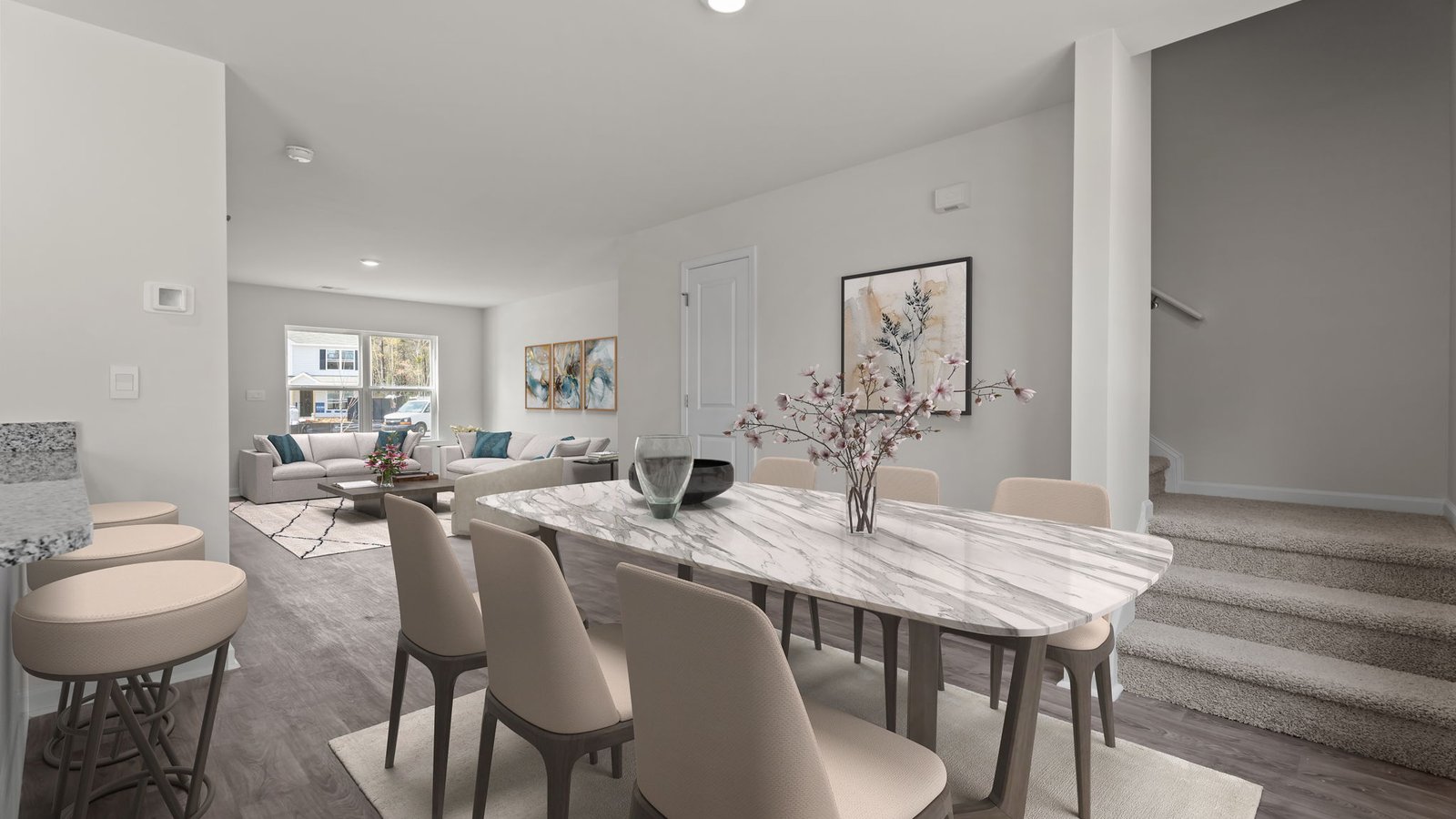 representational kitchen dining area