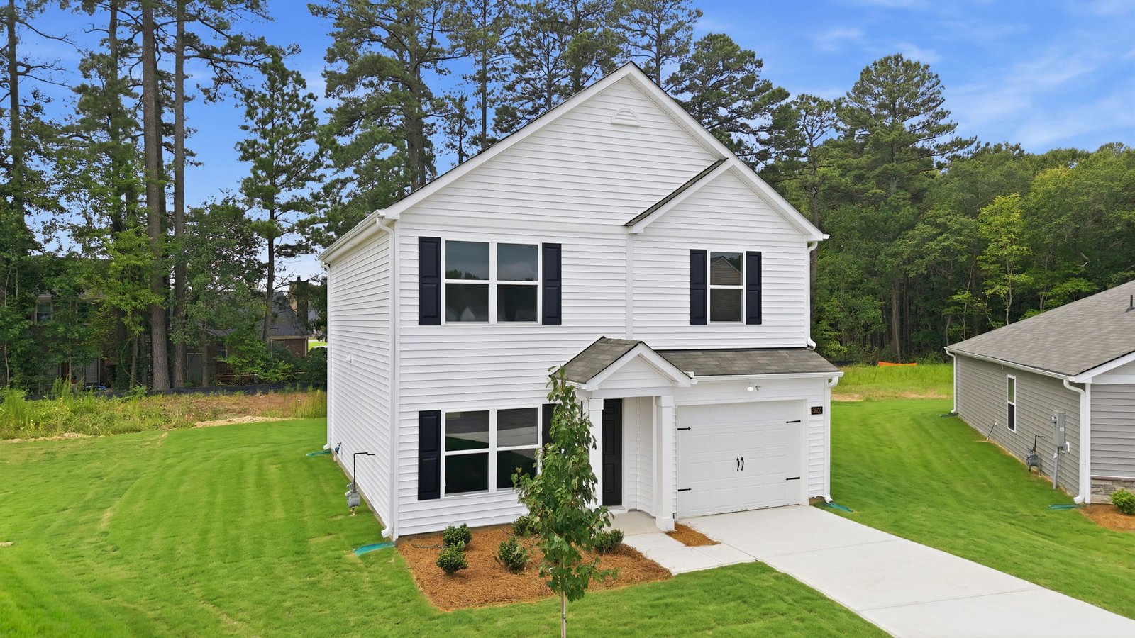 exterior two story vinyl home
