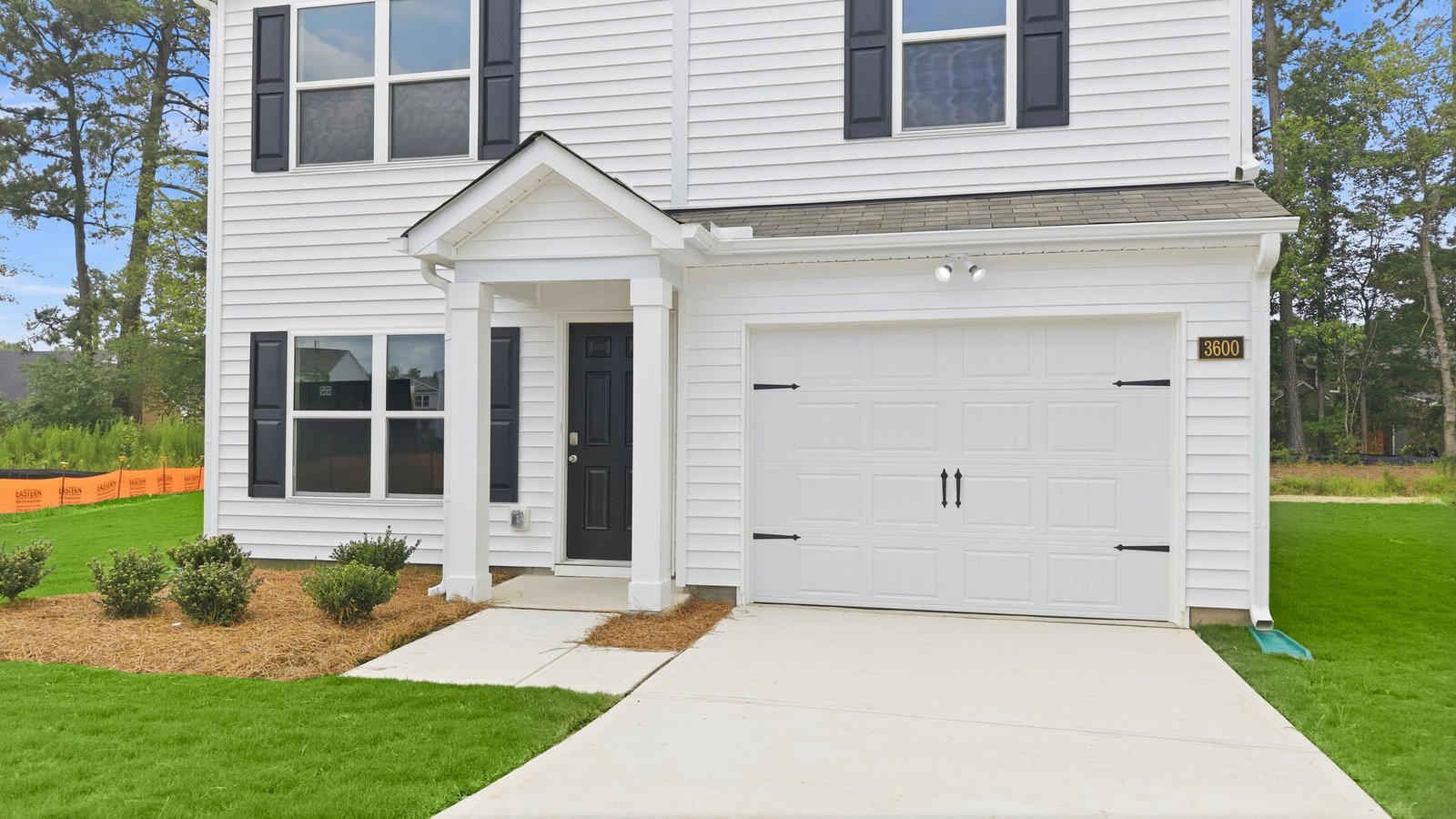 front driveway with garage