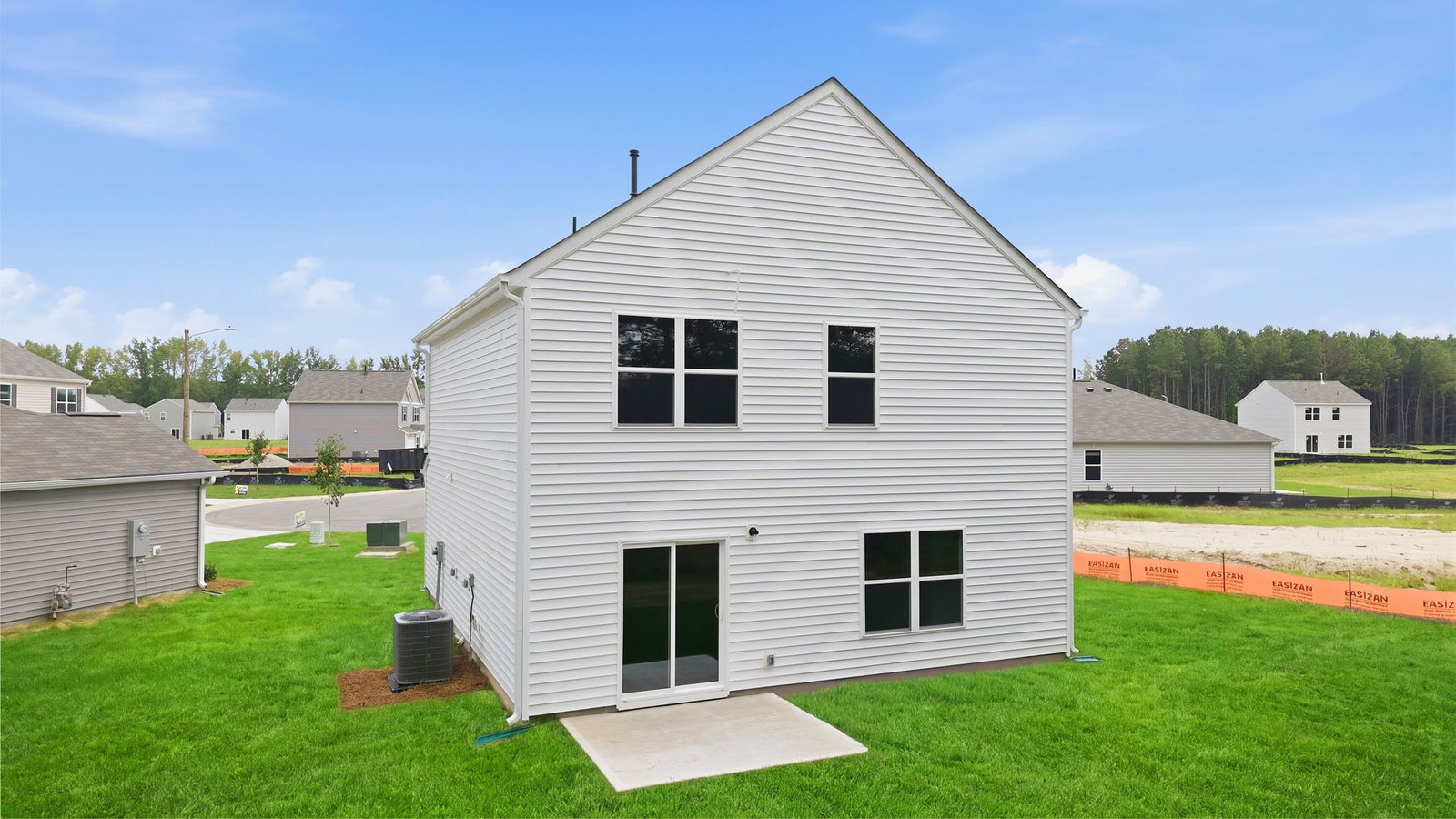 rear view of two story home