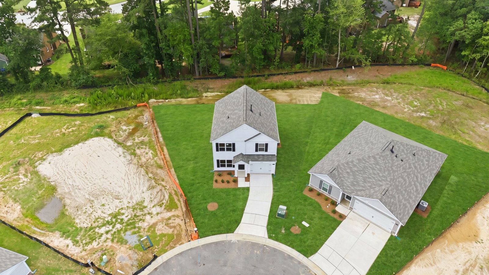 aerial view of brandon floorplan with yard