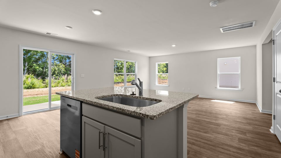 Kitchen with granite counters