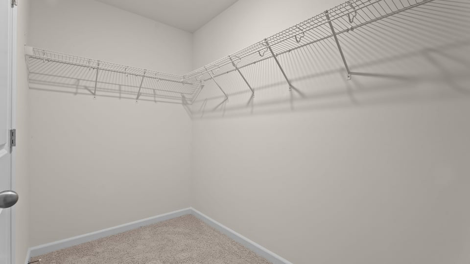Closet with wire shelving