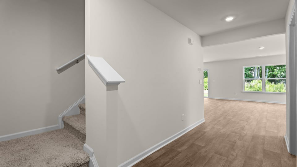 Living area with revwood flooring