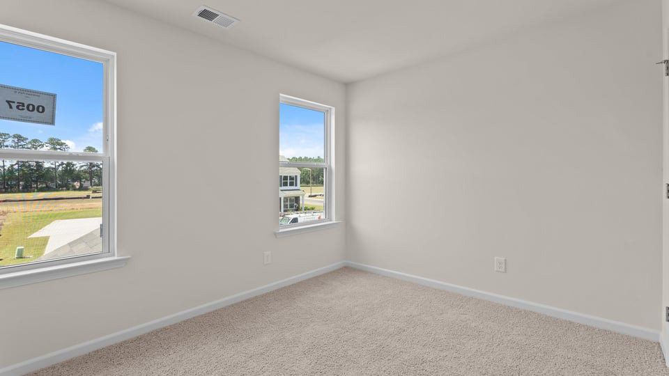 Bedroom with carpet