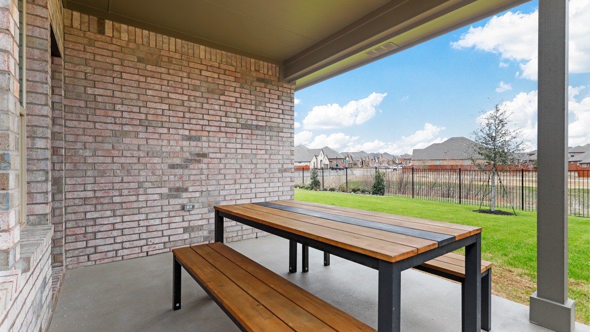 Covered back patio