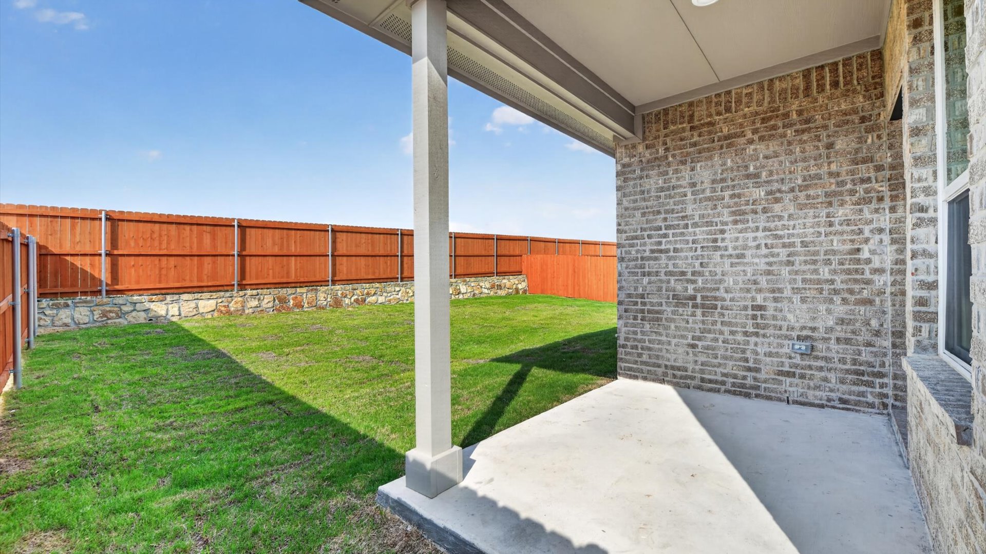 Covered back patio