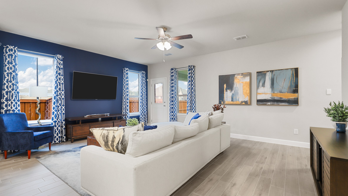 Living and family room