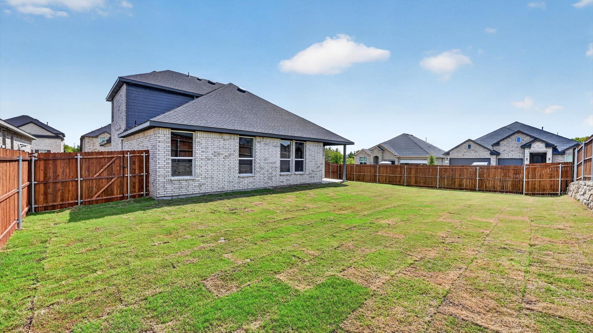Spacious backyard and patio