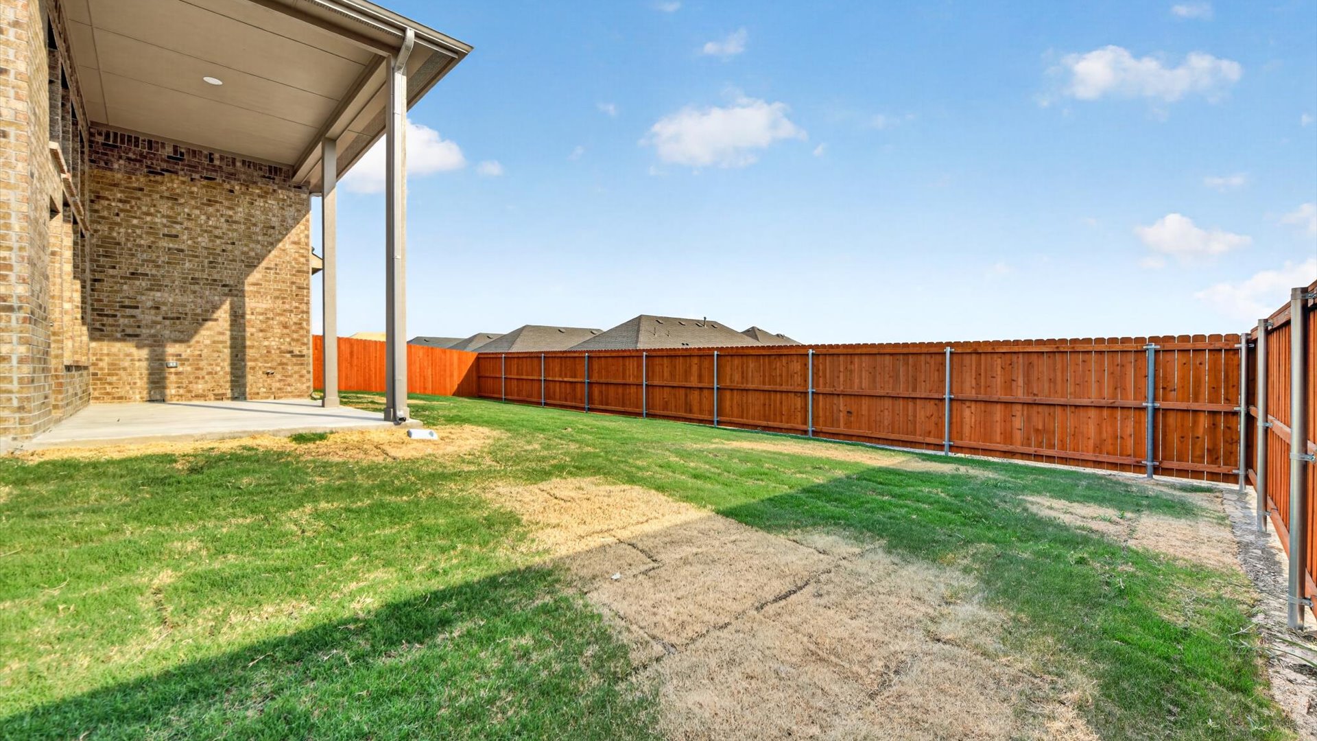 Covered back patio