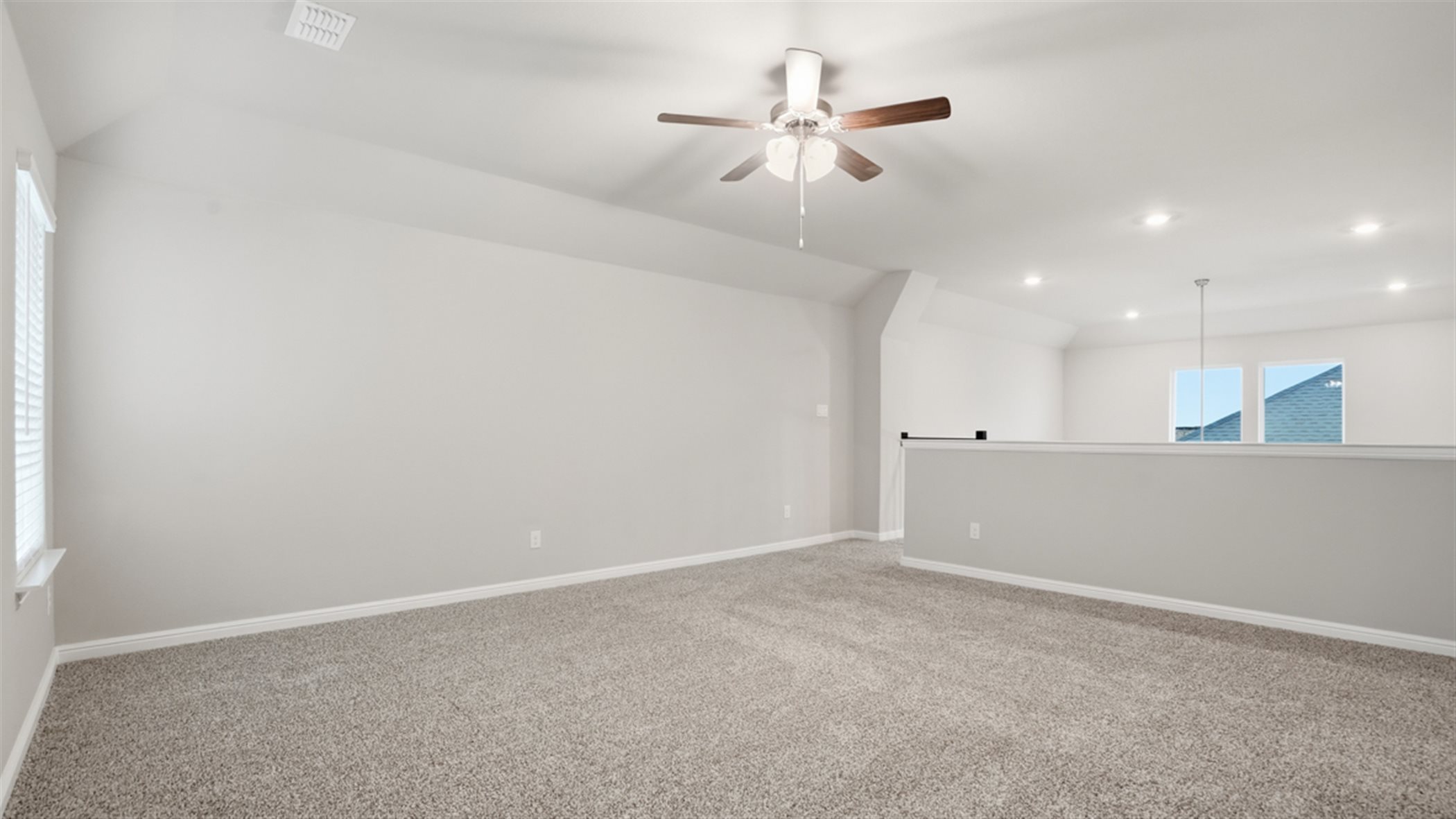 Upstairs game room and landing space