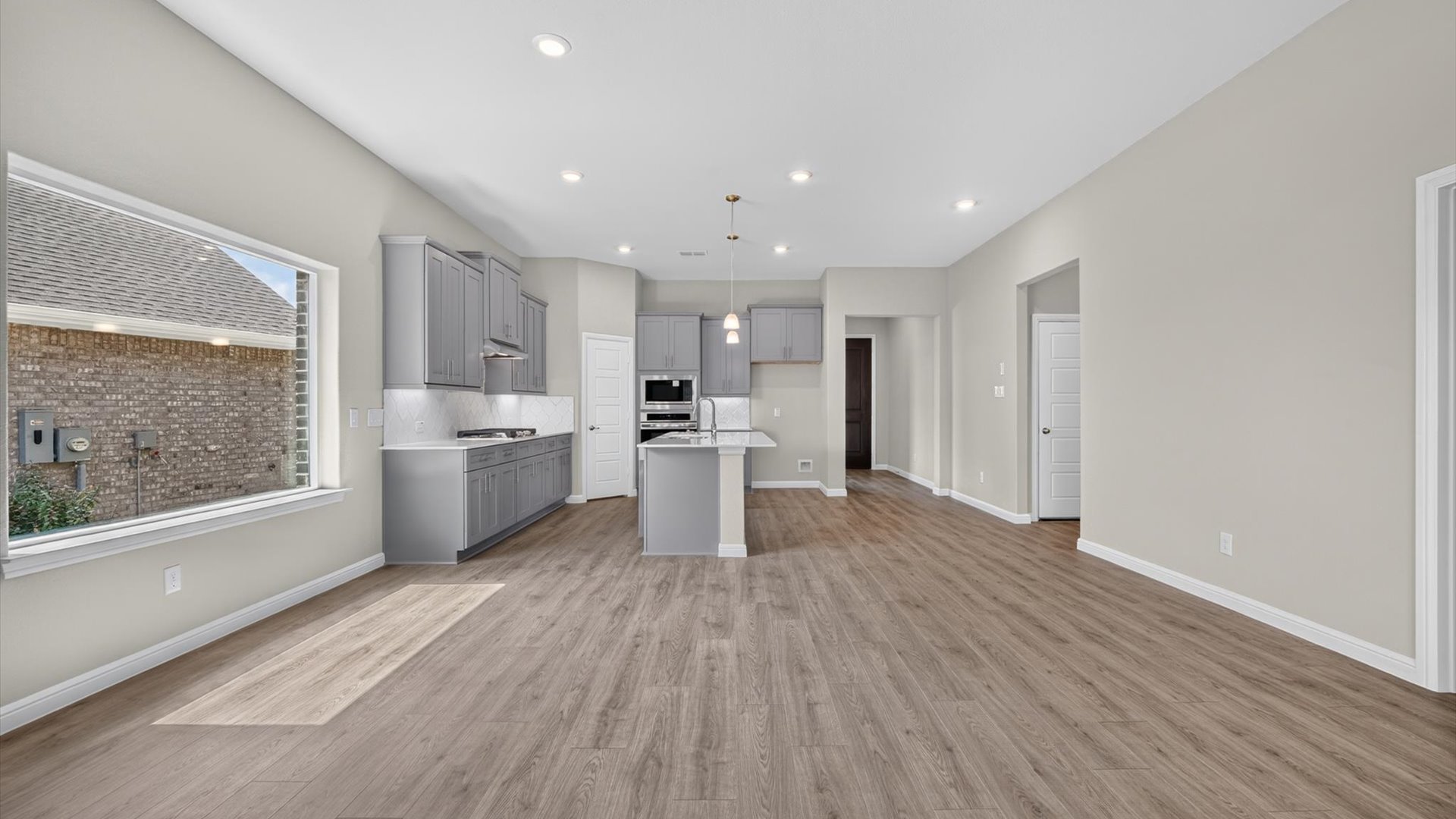 Open kitchen and dining