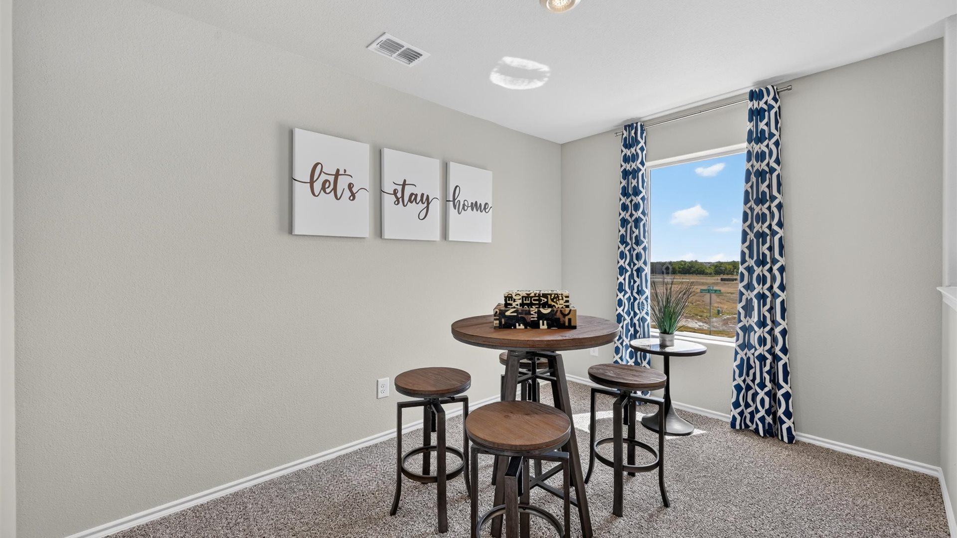 Upstairs landing and game room space