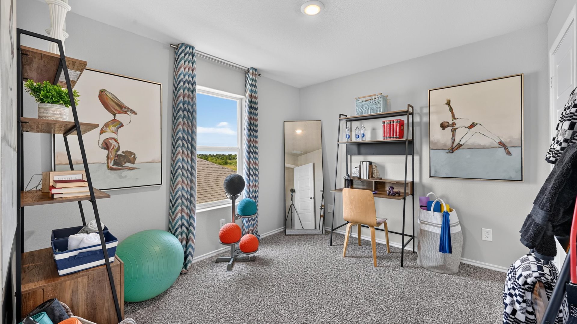 Bedroom 2 designed as home gym
