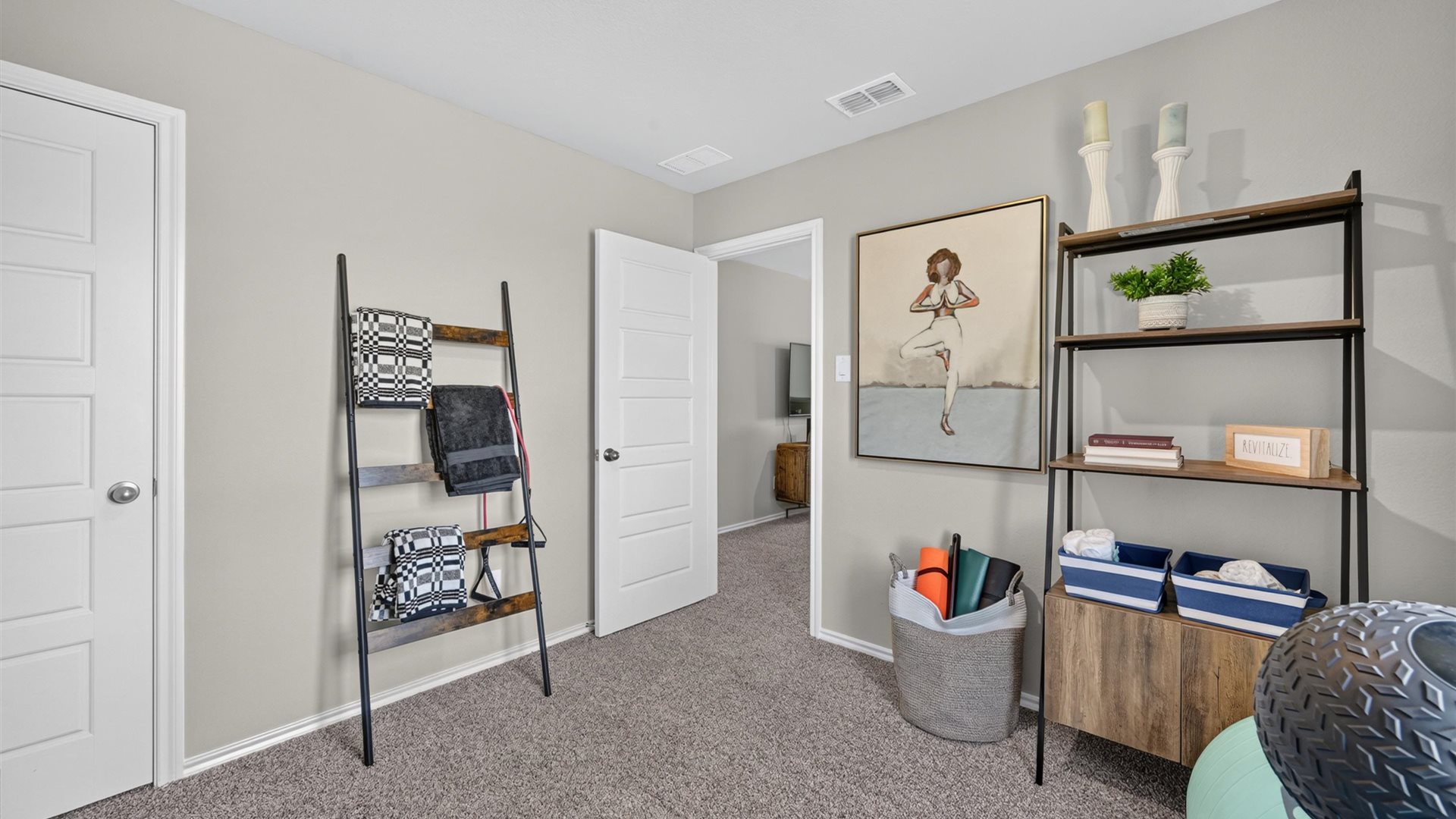 Bed 2 designed as home gym