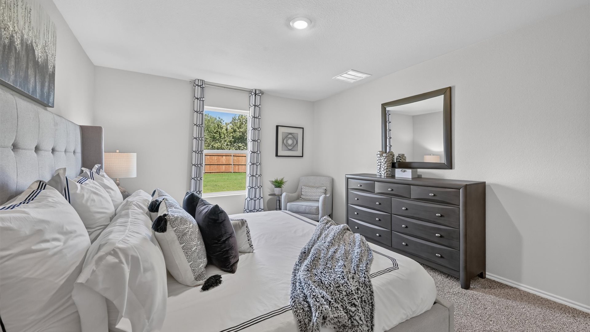 Bed 1 with ample natural light