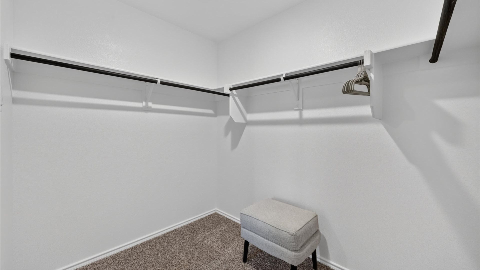 Private attached walk-in closet