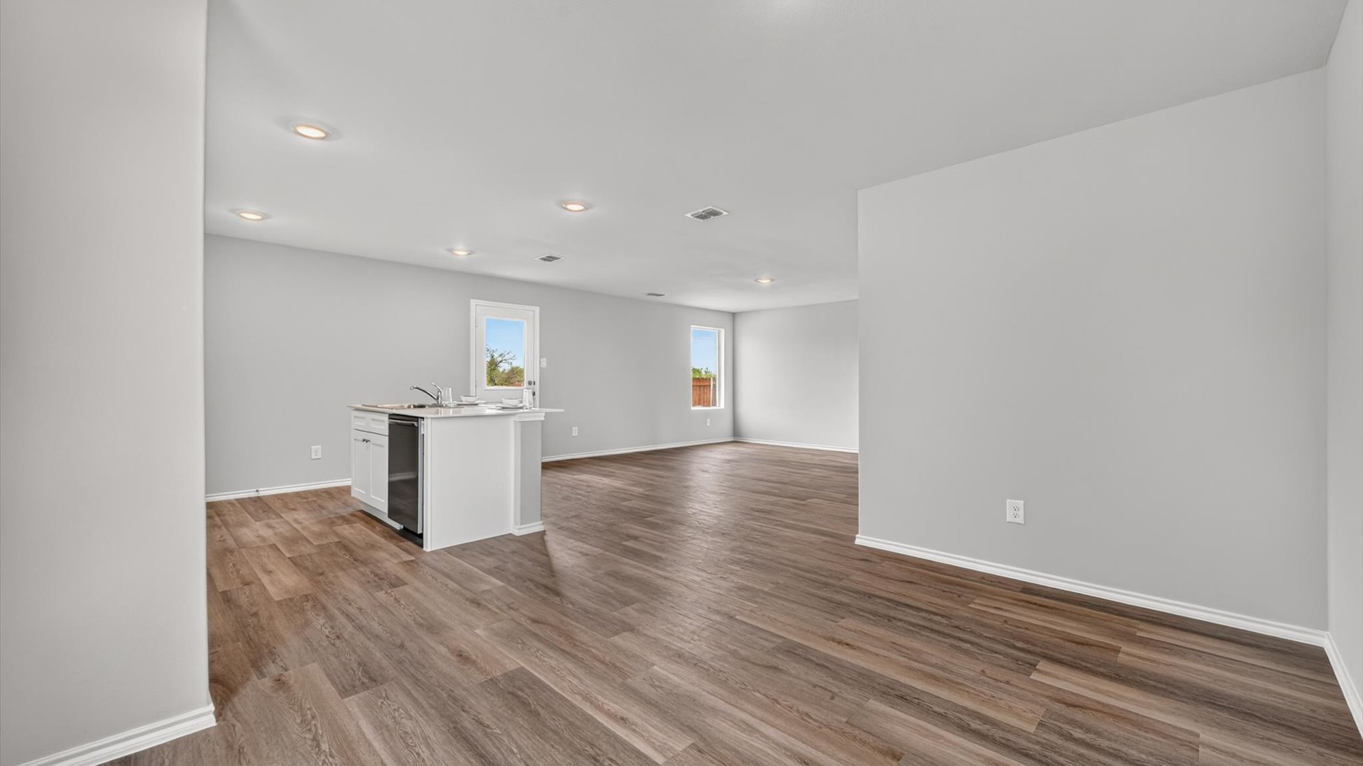 Kitchen and living