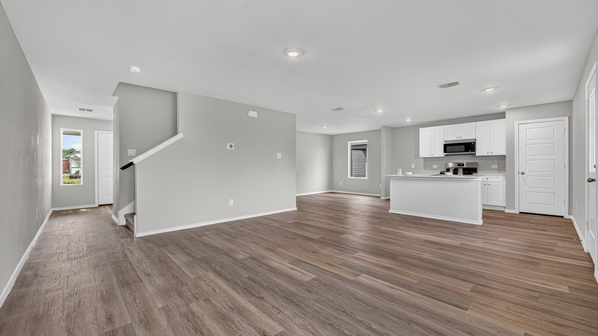 Open kitchen and dining