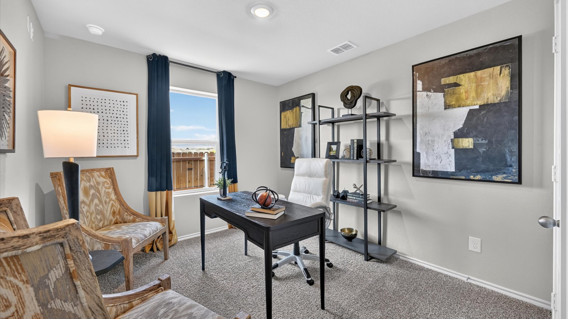Bedroom 2 staged as home office