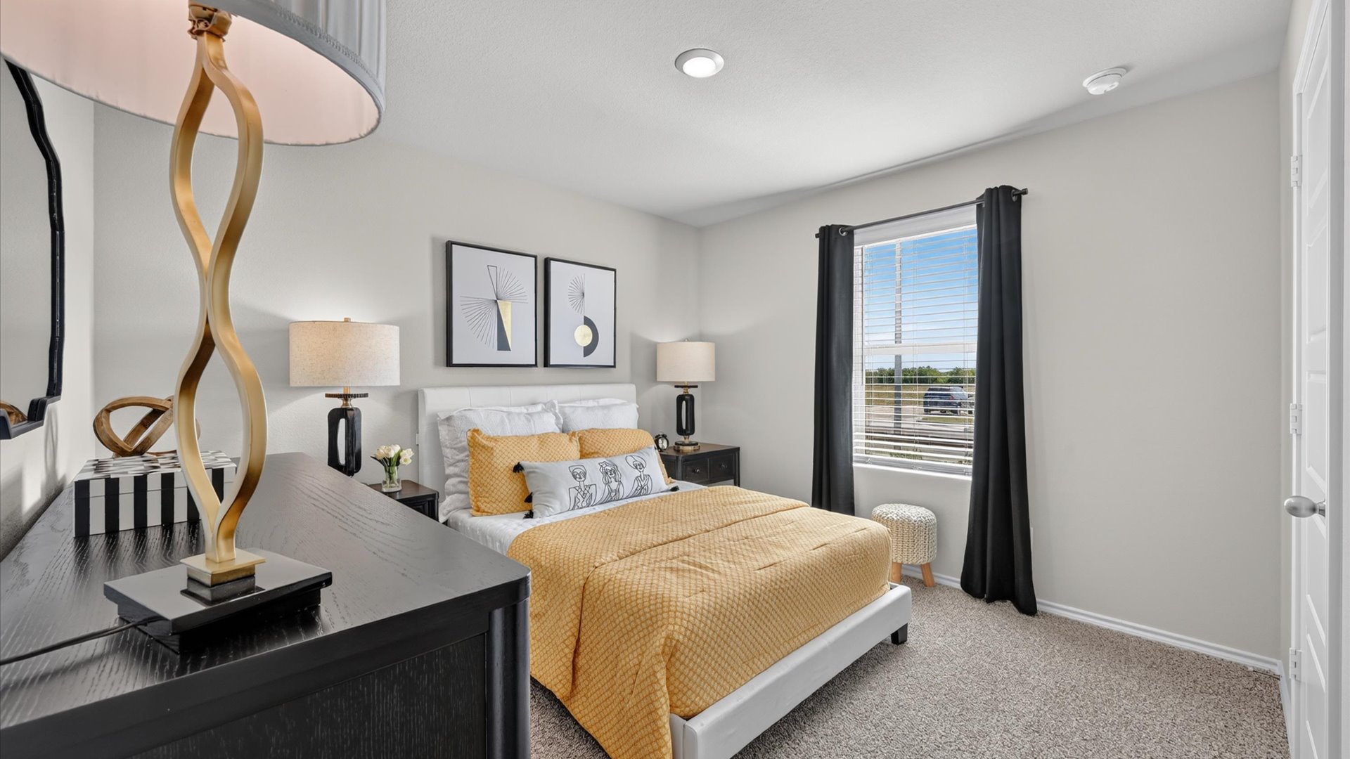 Bedroom 3 staged as teen's room