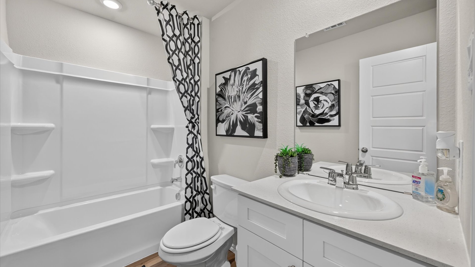 Bathroom 2 with luxurious vanity and shower