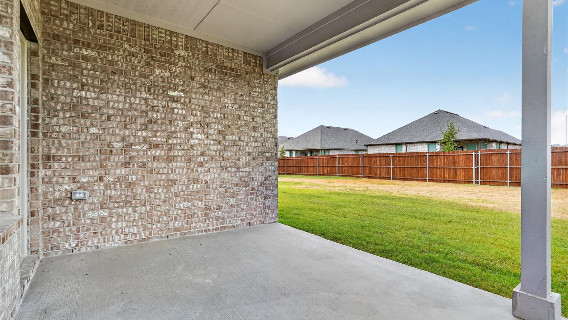 Covered back patio