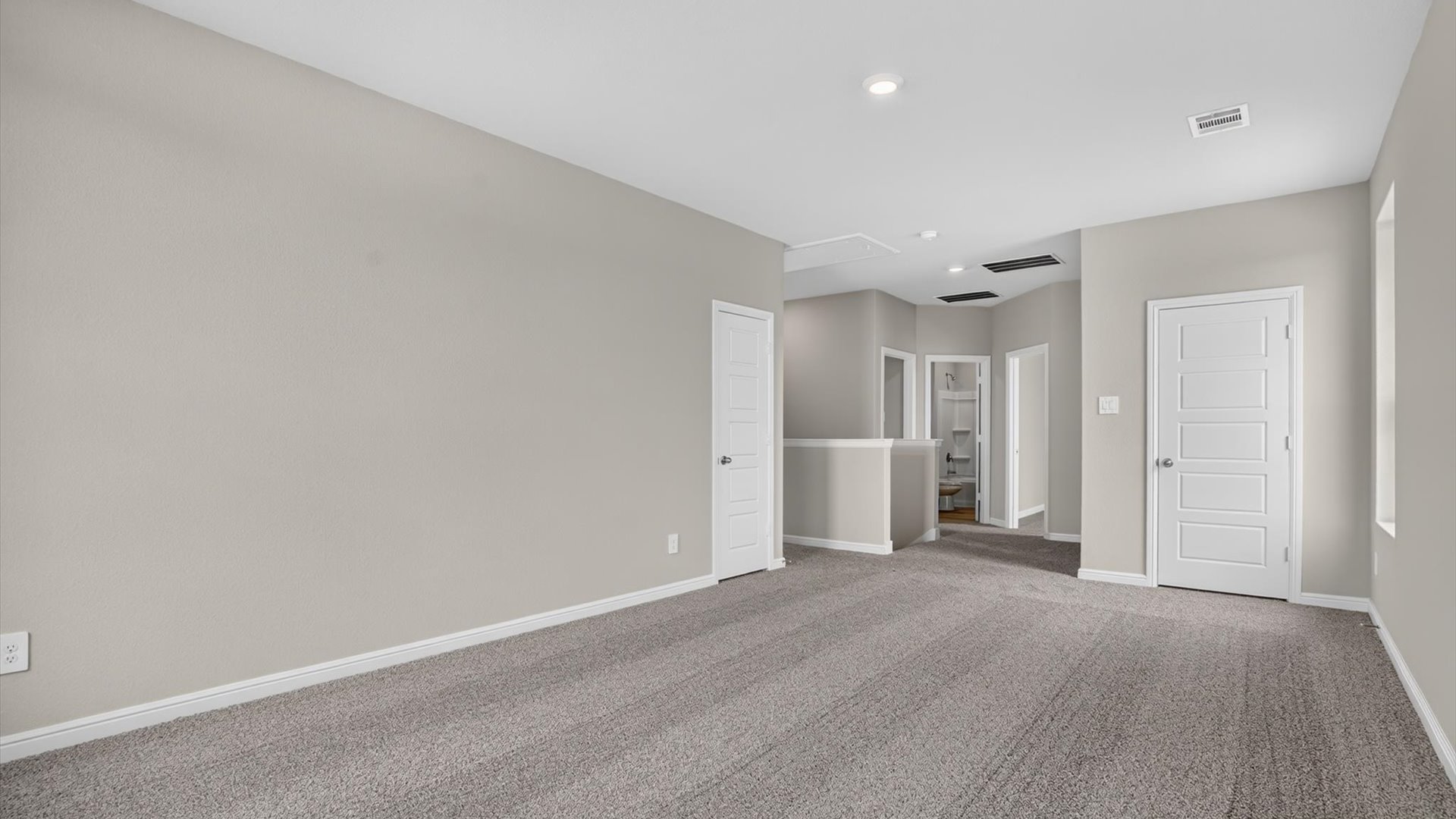 Upstairs game room and landing area