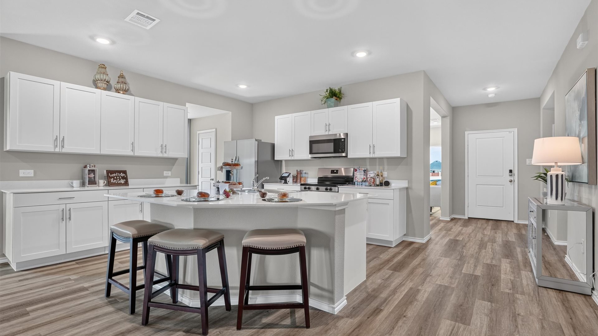 Kingston open kitchen with spacious island
