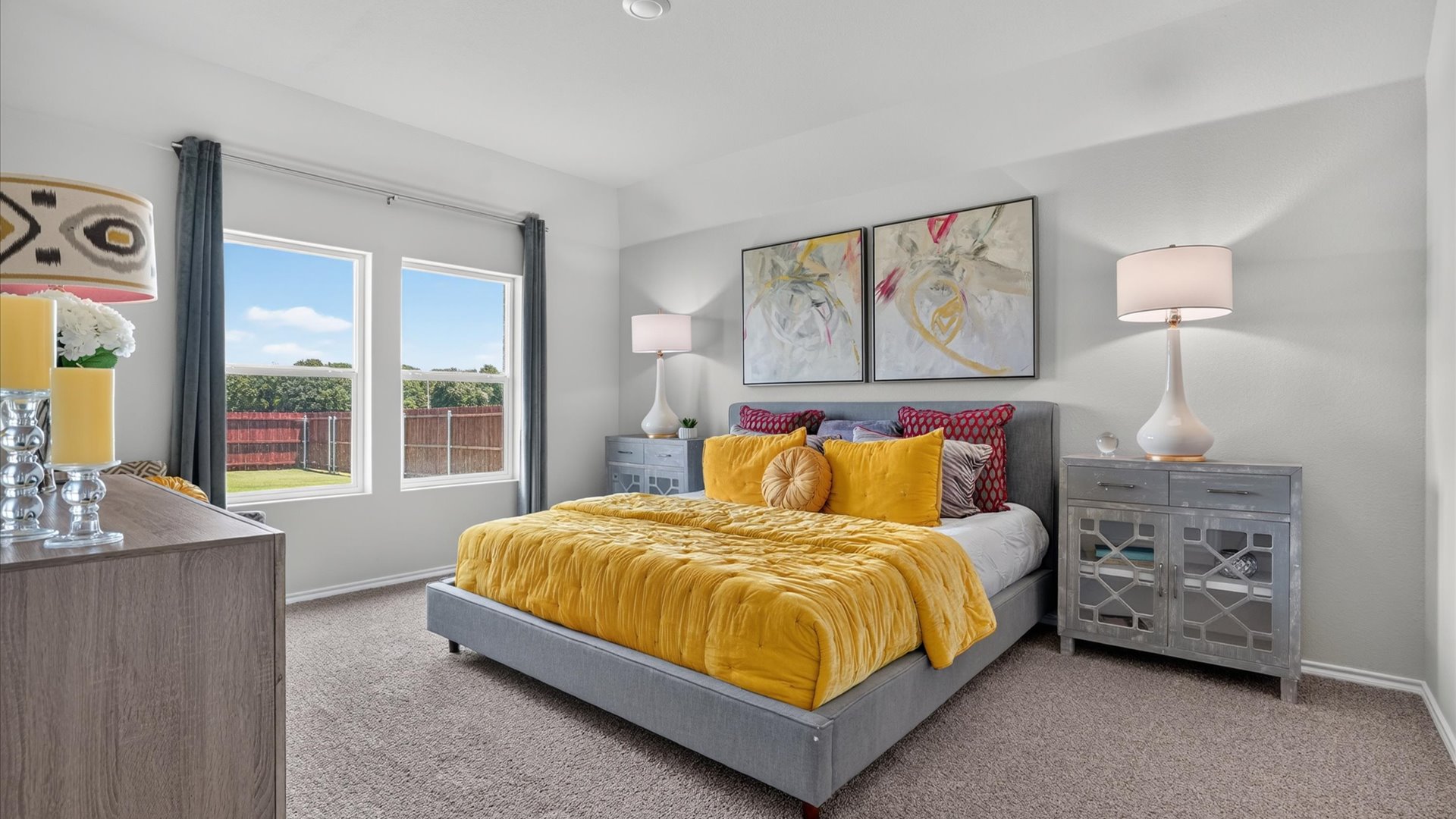 Bedroom 1 with light allowing double windows
