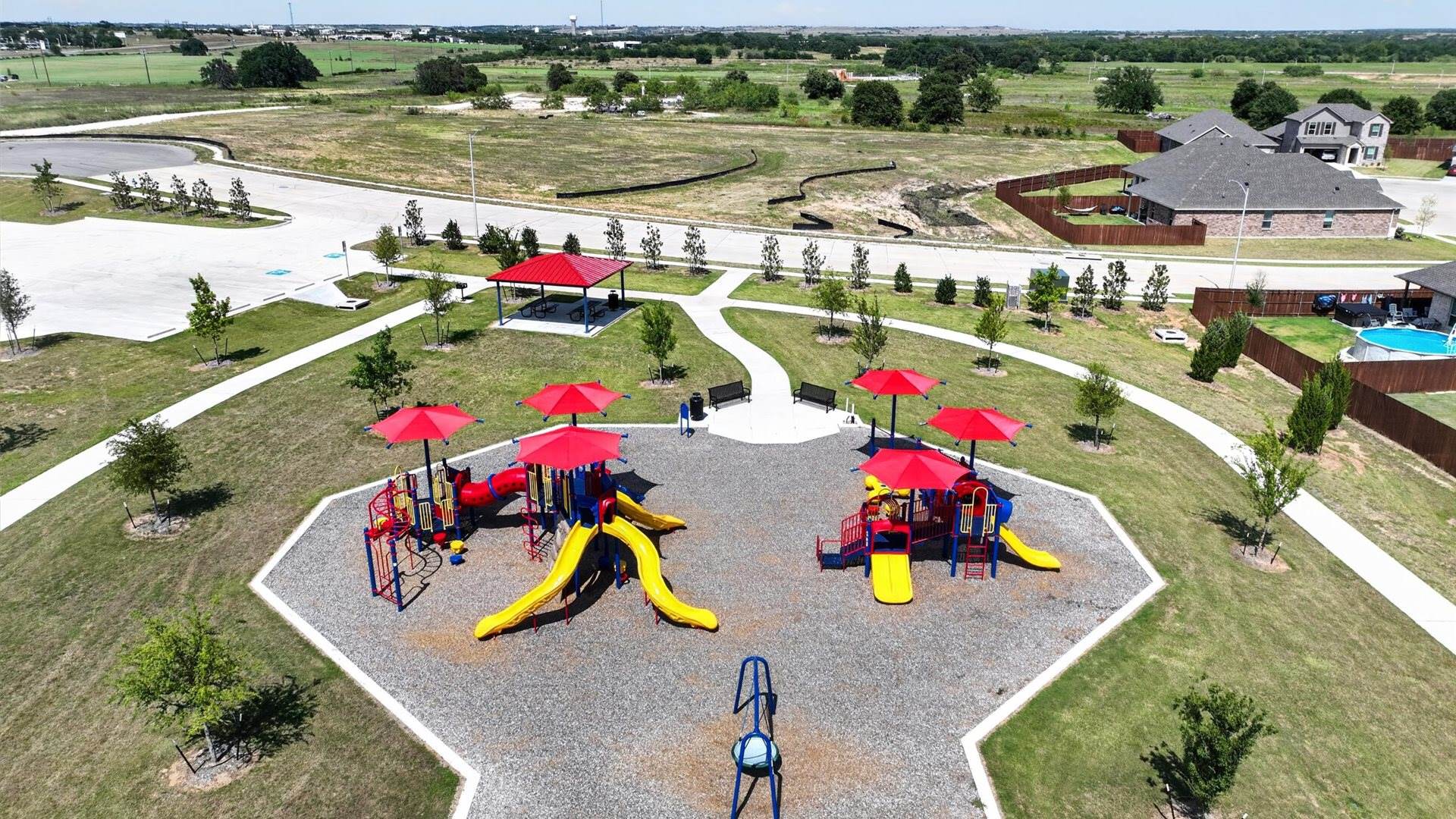 Saratoga community park and playground area
