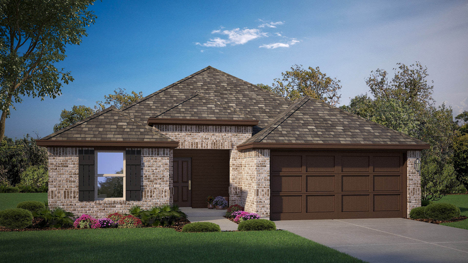 Denton elevation F rendering
