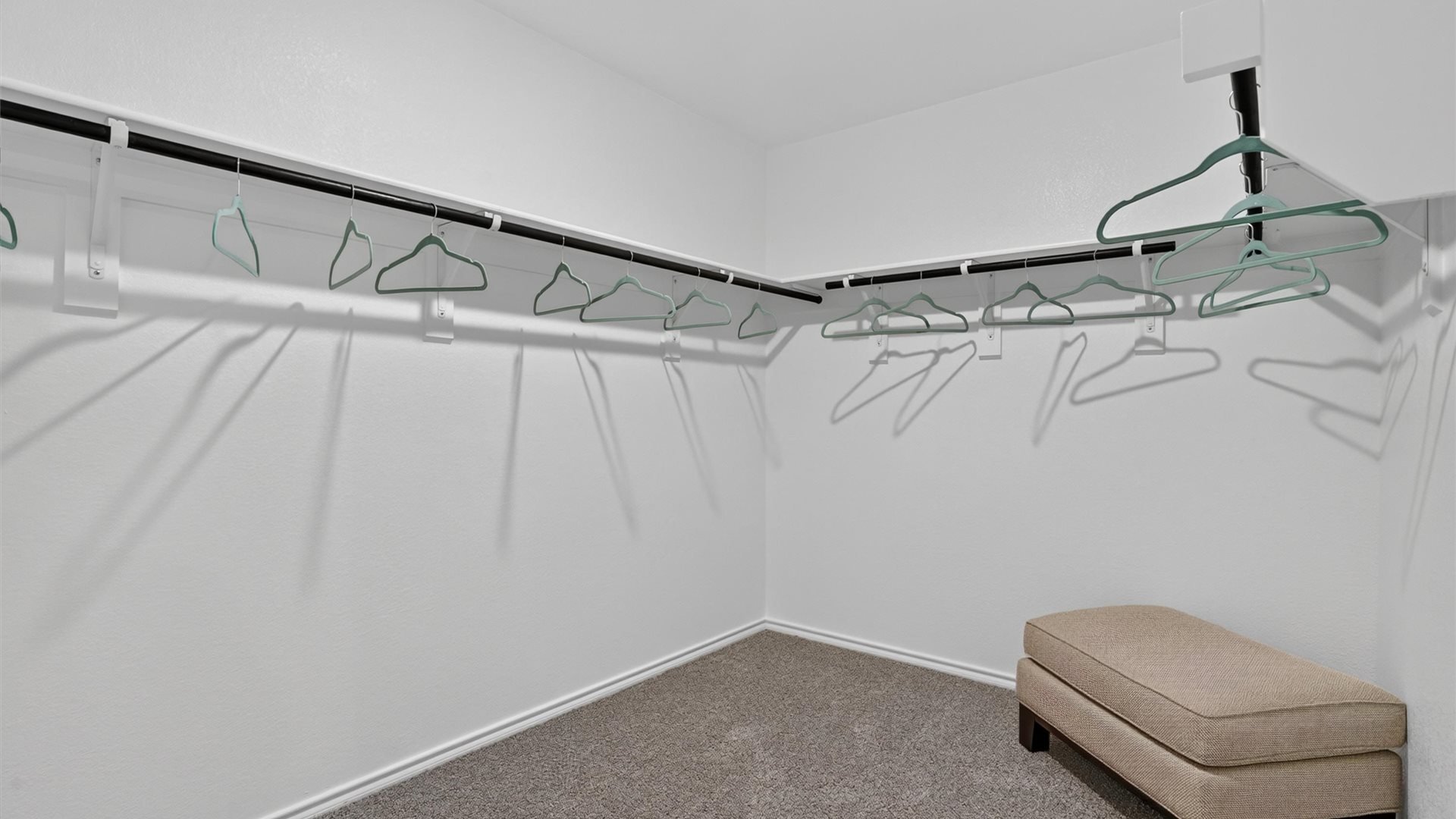 Private primary walk-in closet