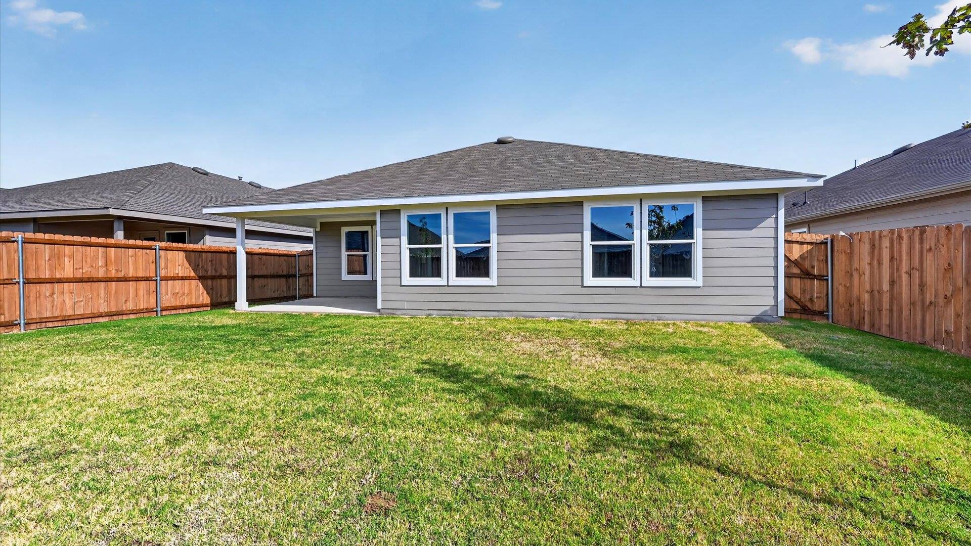 Fenced yard
