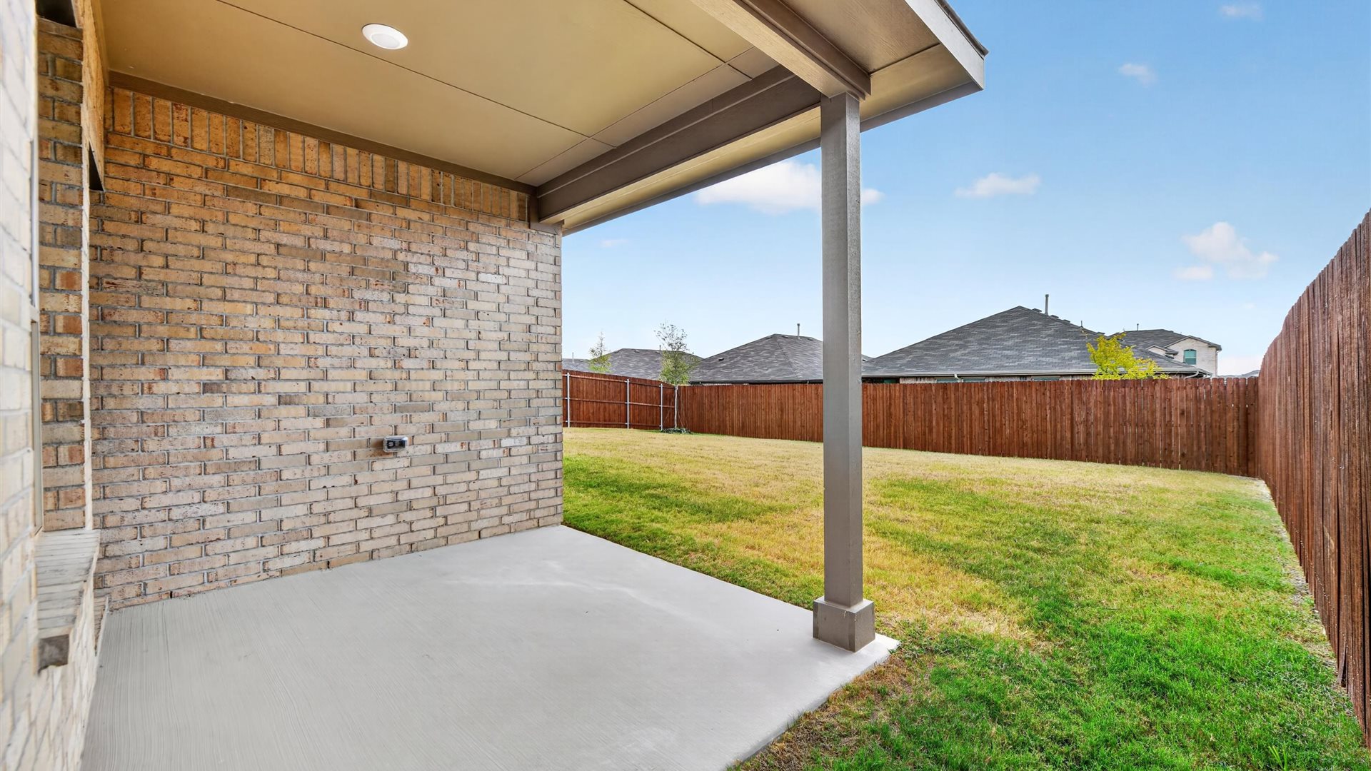 Covered back patio