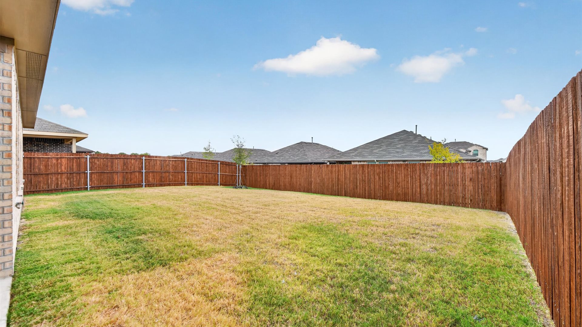 Spacious backyard
