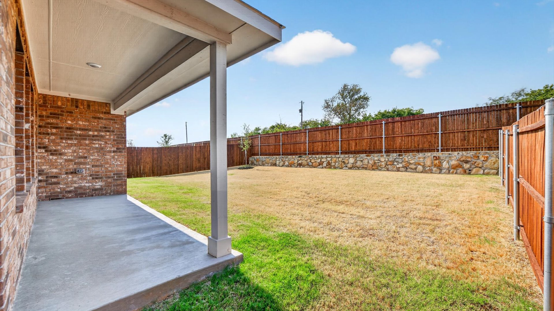 Covered back patio