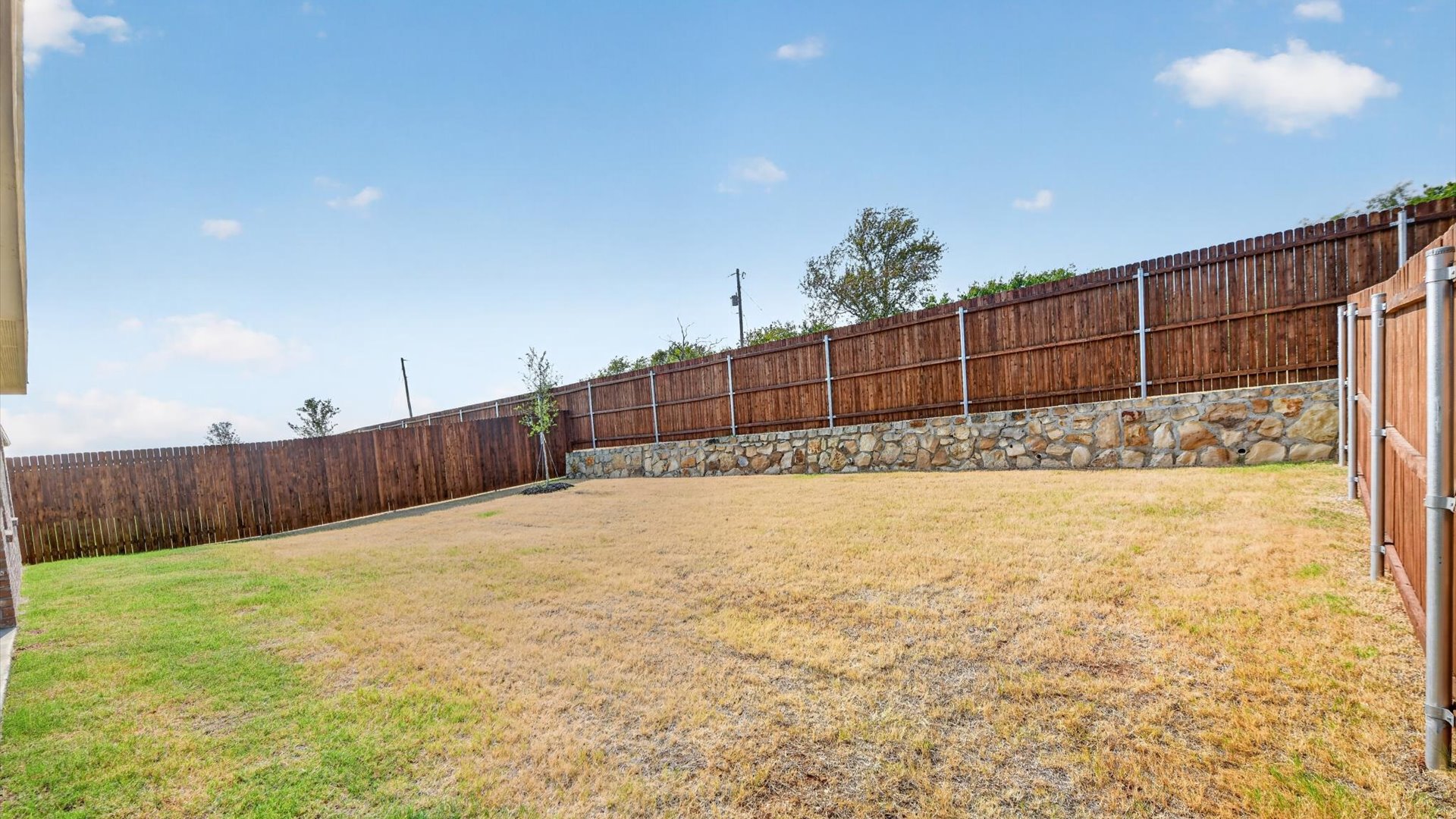 Spacious backyard