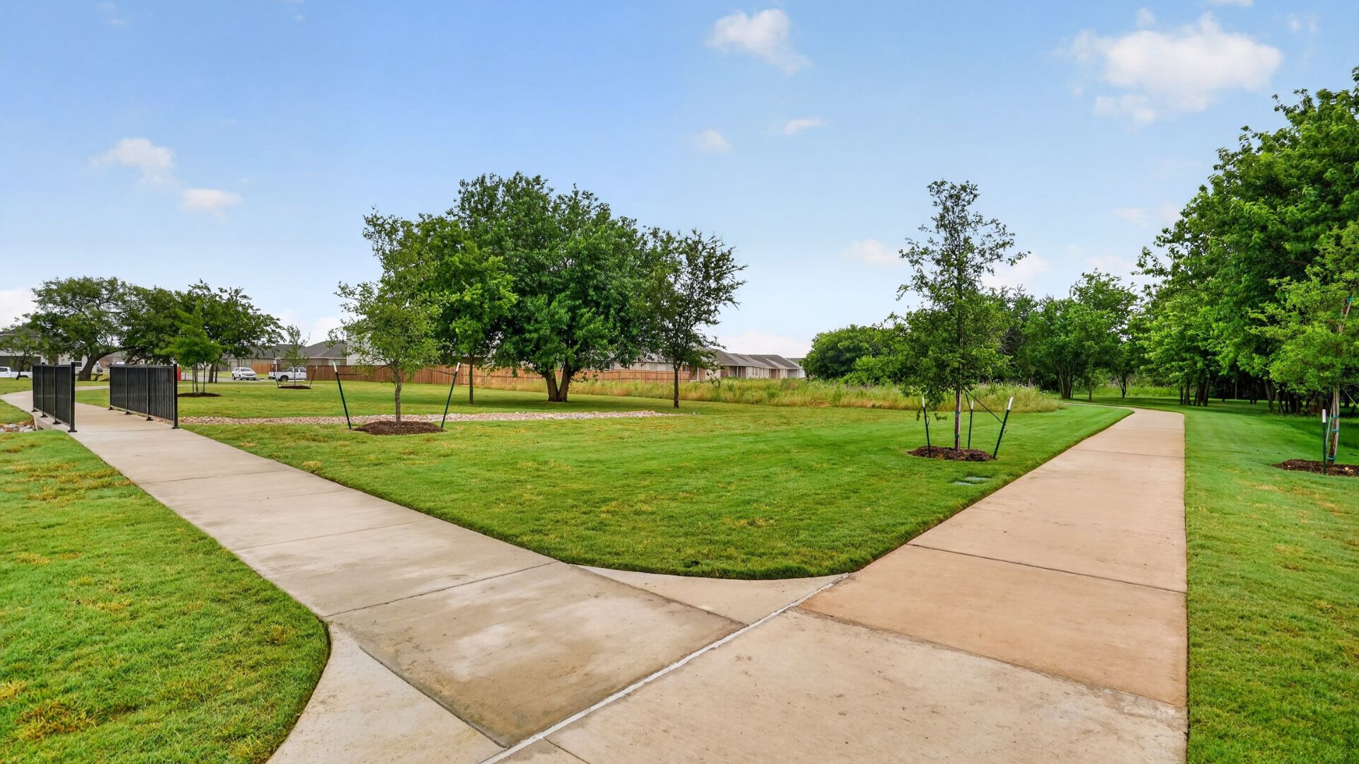 Terra Trace lush green park with walking trails