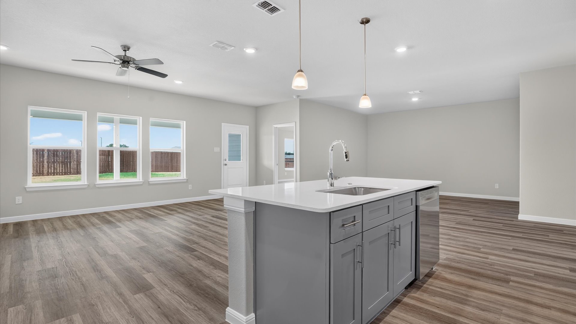 Kitchen with island