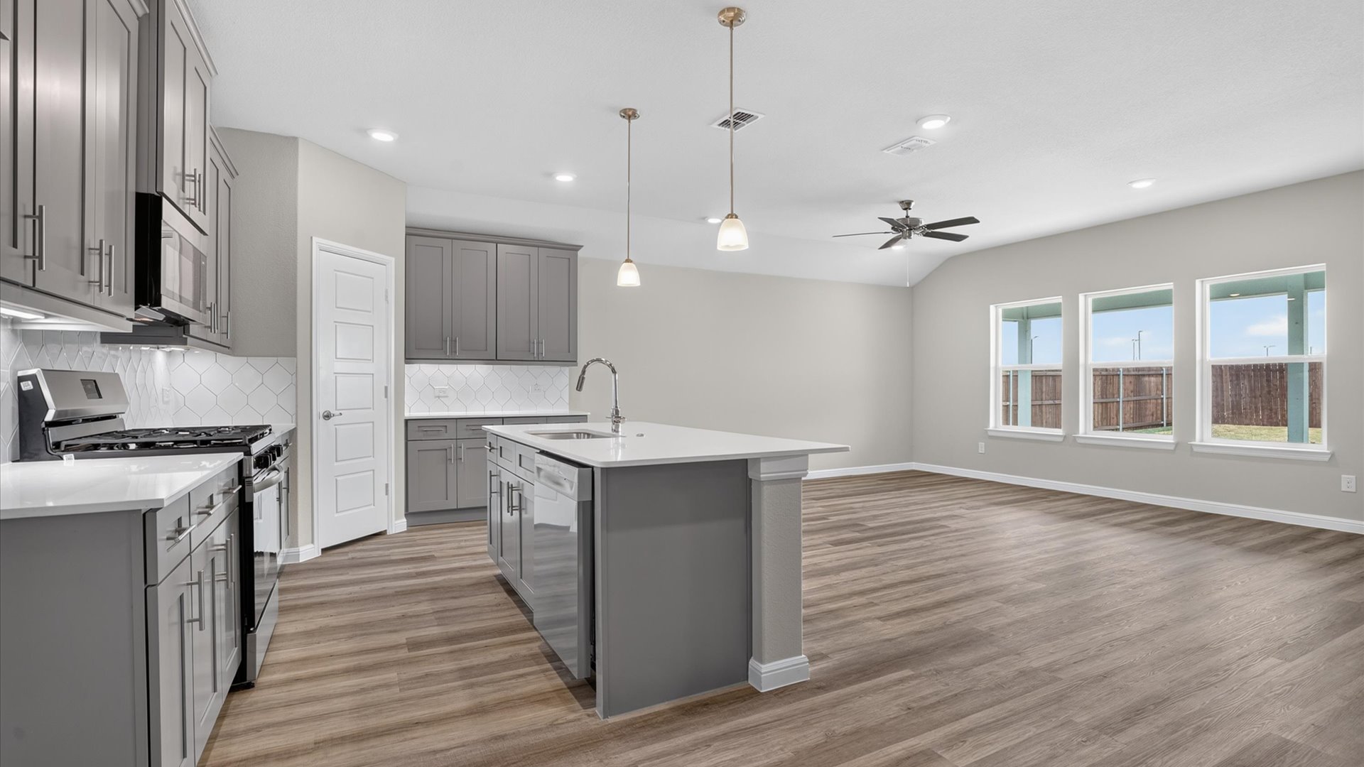 Open concept kitchen