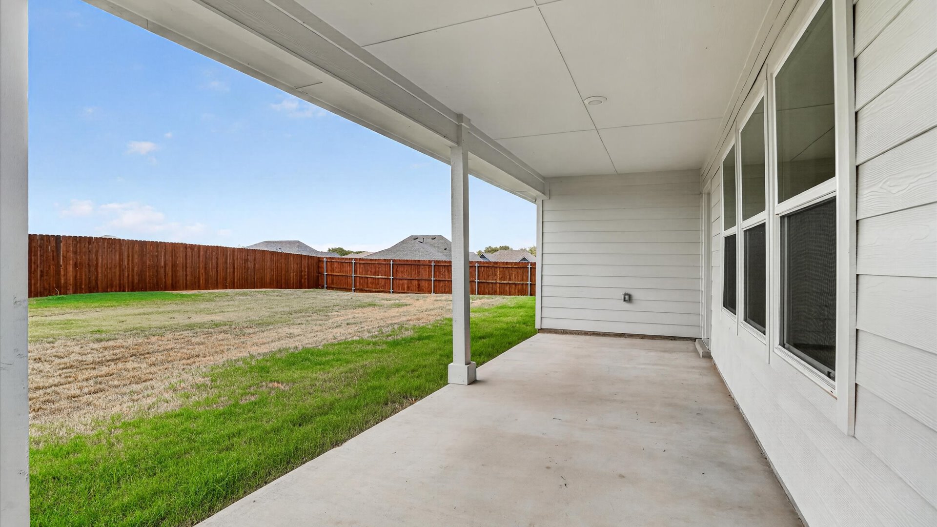 Covered back patio