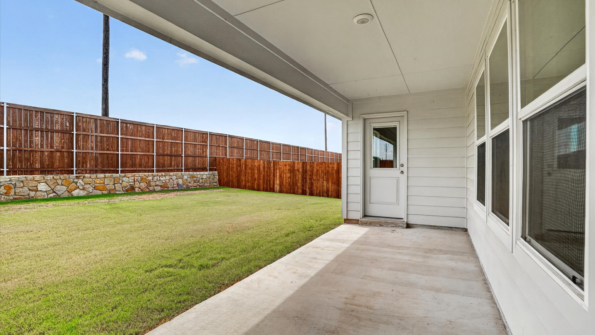 Covered back patio