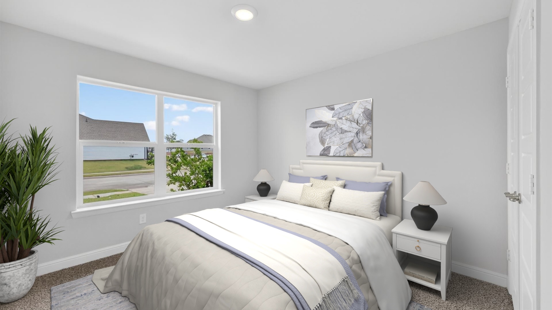 Bedroom 2 with front windows