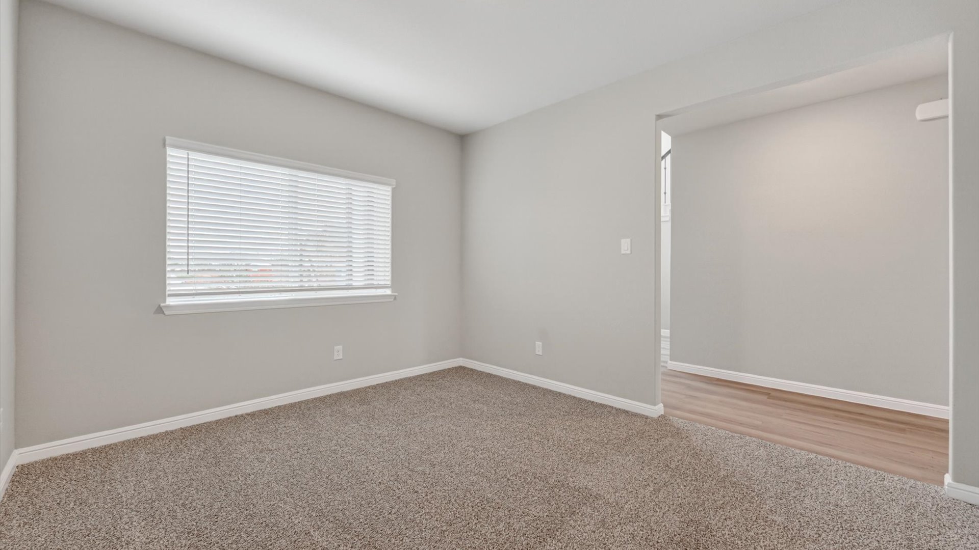 Open front room and study space