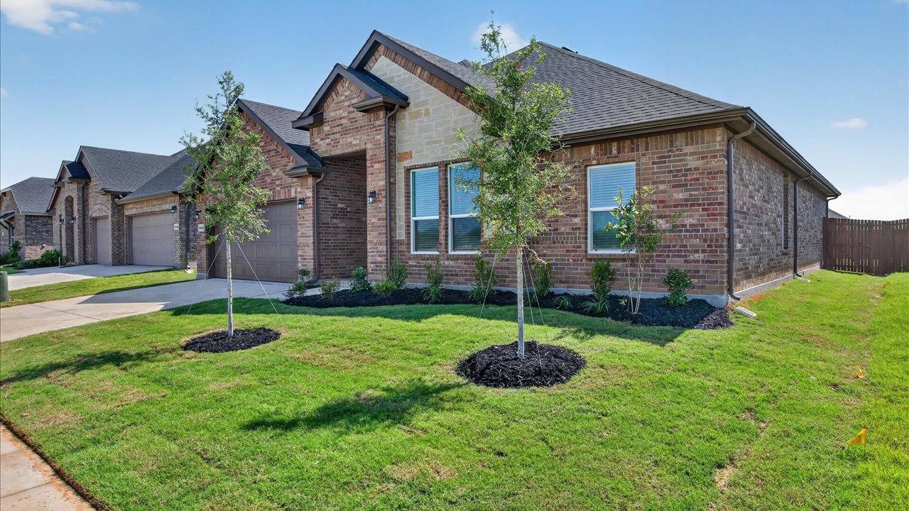 Single story modern brick home
