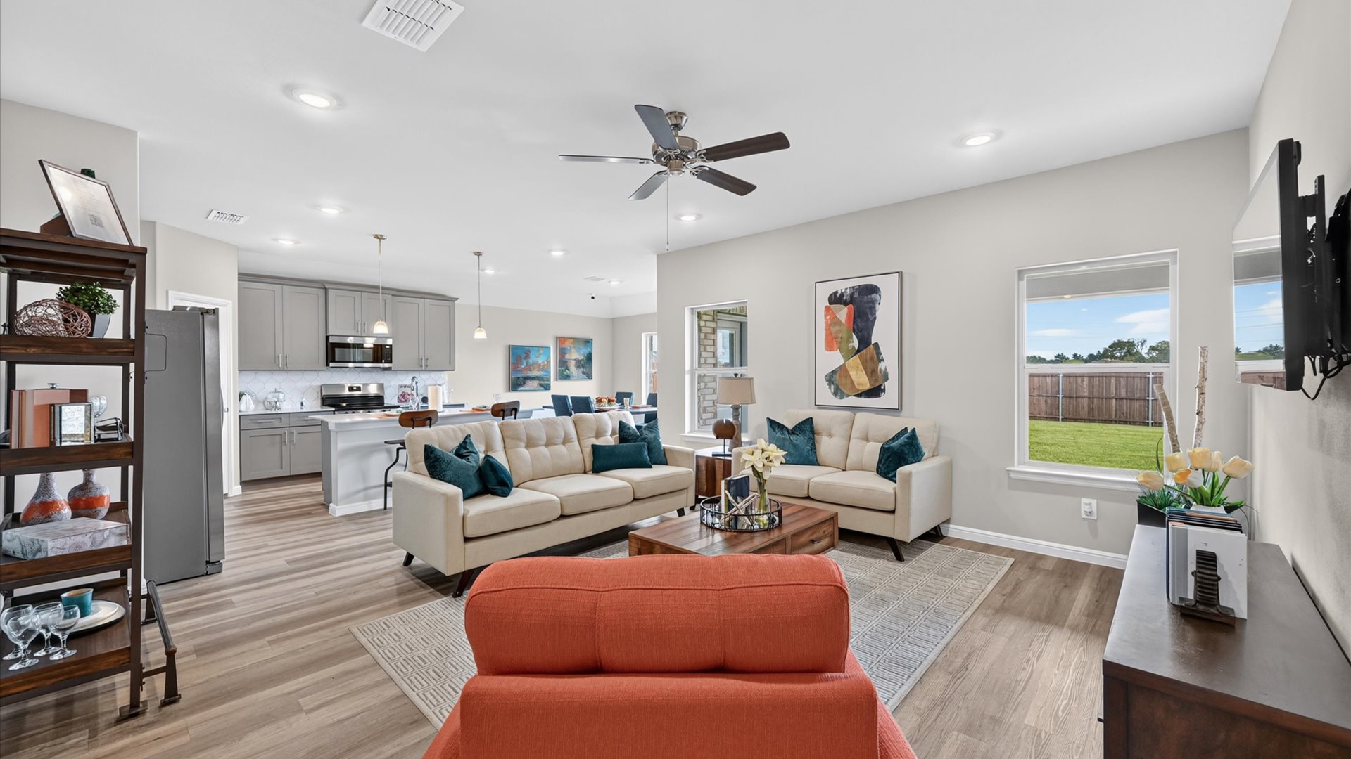 Living and family room