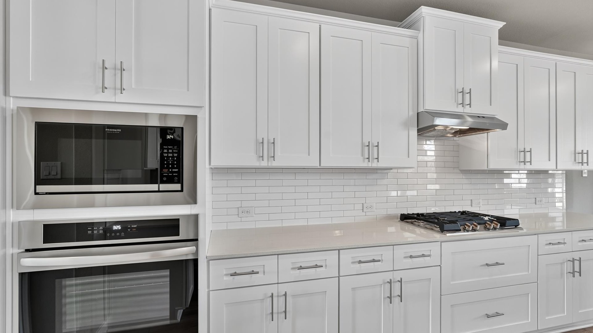 Kitchen with stainless steel appliances