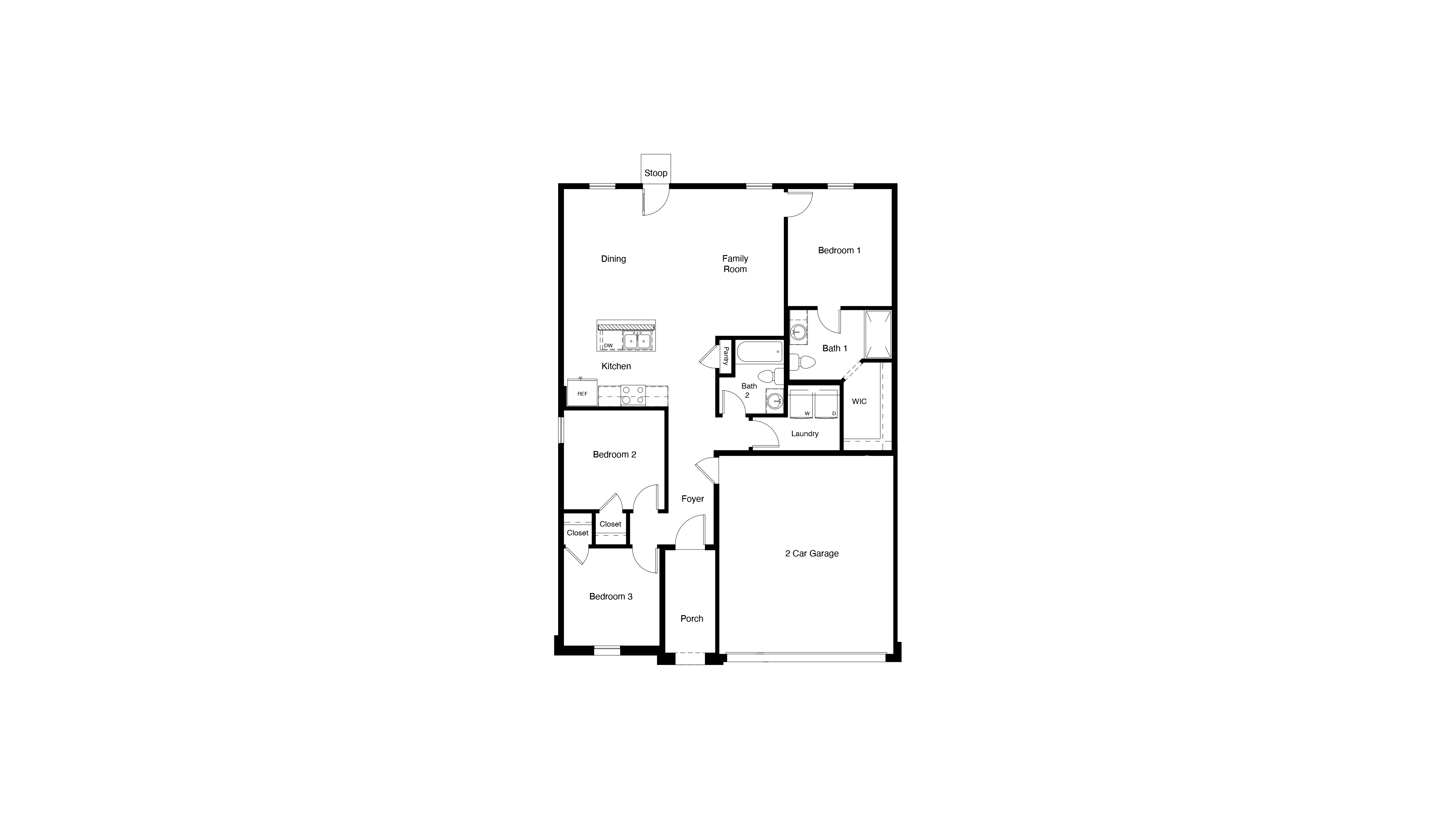 Ellis floor plan and overhead layout