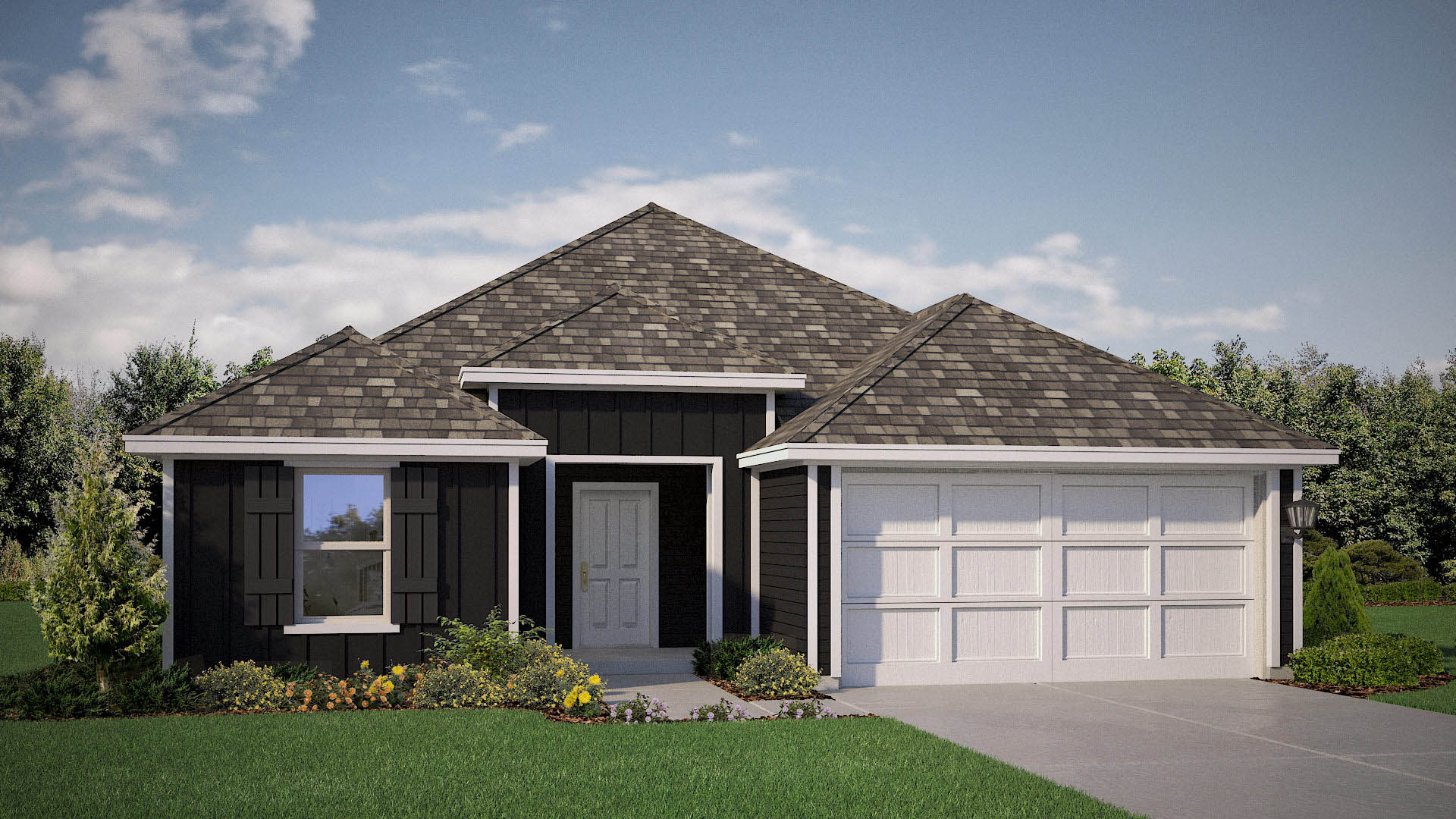 Exterior rendering of Denton T elevetion